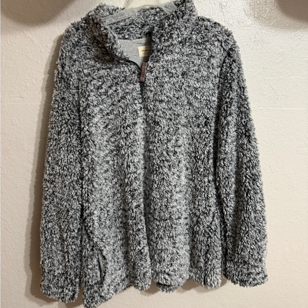Cozy Gray Sherpa Jacket